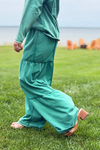 Palazzo Pants Vintage Washed - Teal
