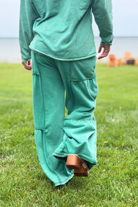 Palazzo Pants Vintage Washed - Teal