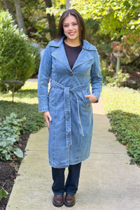 Aspen Denim Faux Fur Coat