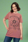 Stars Sun and Moon Graphic Tee - Mauve