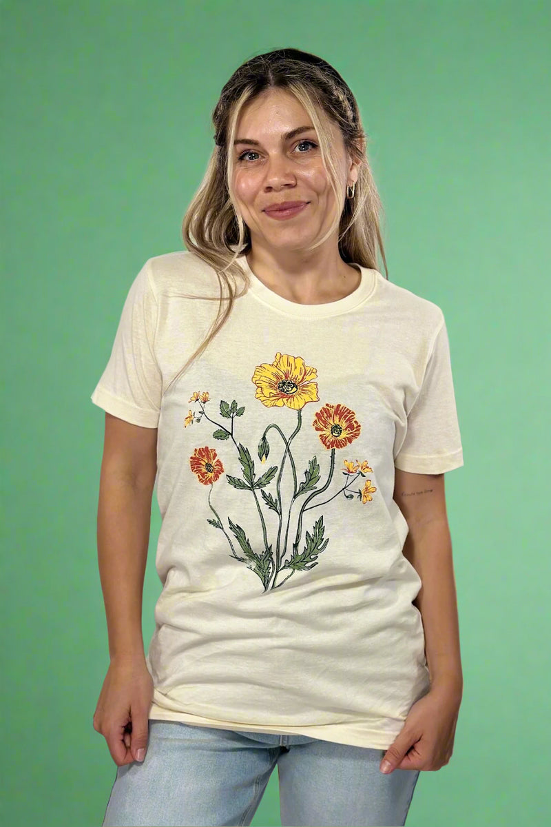 Flower Graphic Tee - Ivory