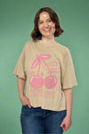 Cherry Sweet Picked Fresh  Crop Top - Sand