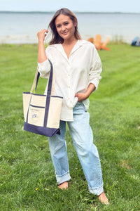 Gold Button Down Top - White