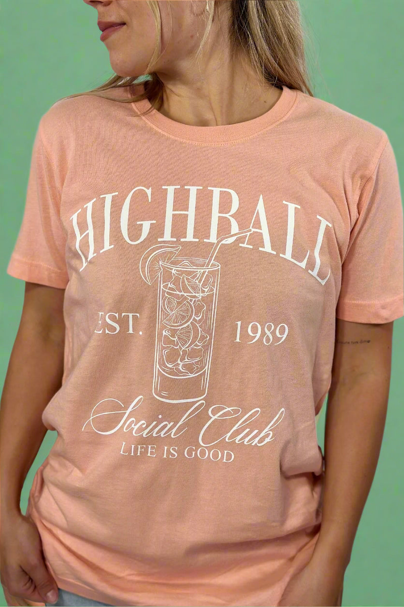 Highball Graphic Tee - Mauve