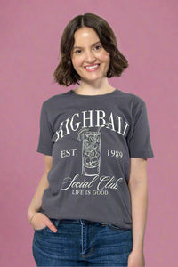 Highball Graphic Tee - Charcoal