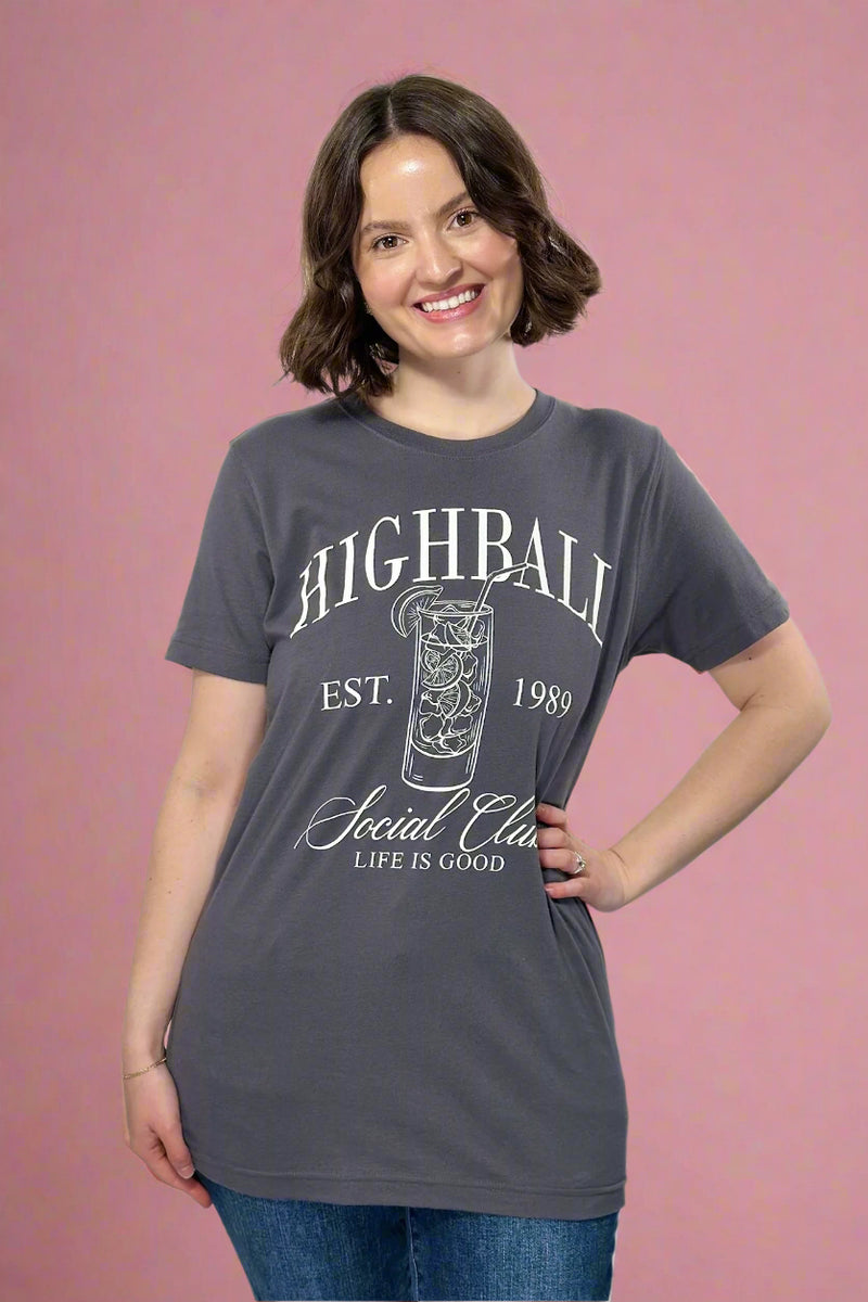 Highball Graphic Tee - Charcoal