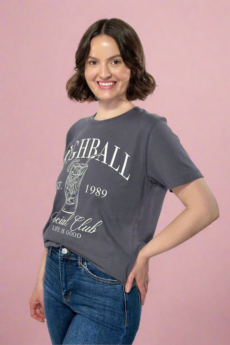 Highball Graphic Tee - Charcoal