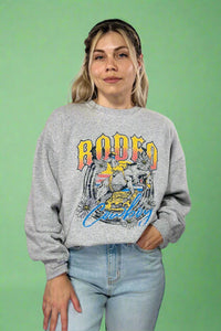 Rodeo Cowboy Sweatshirt -  Heather Grey