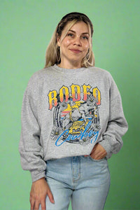 Rodeo Cowboy Sweatshirt -  Heather Grey