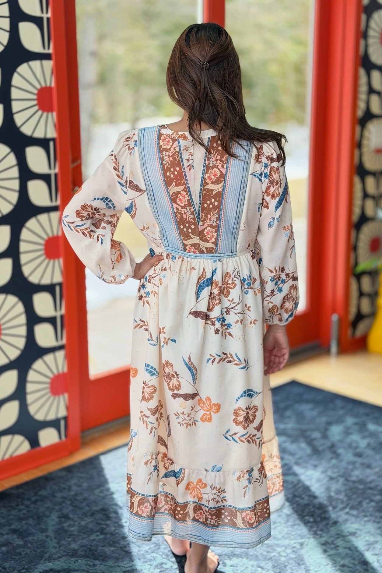 Flowy Boho Dress With Floral Print