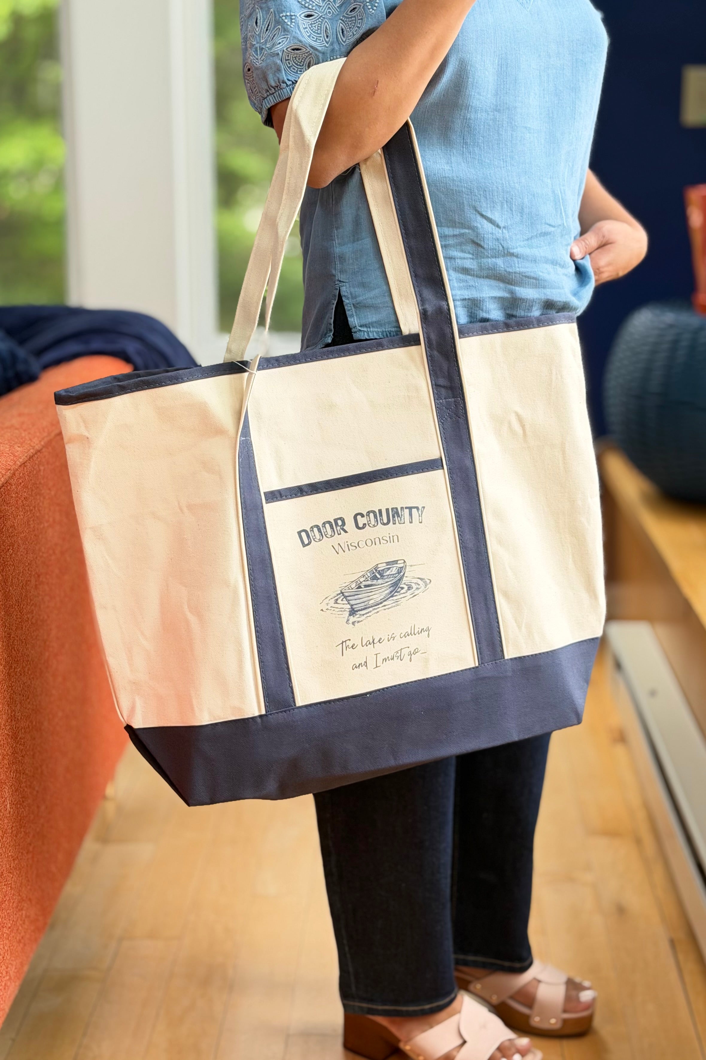 Door County Travel Shopping Totes - Large