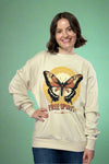 Free Spirit Butterfly Graphic Sweatshirt - Ivory