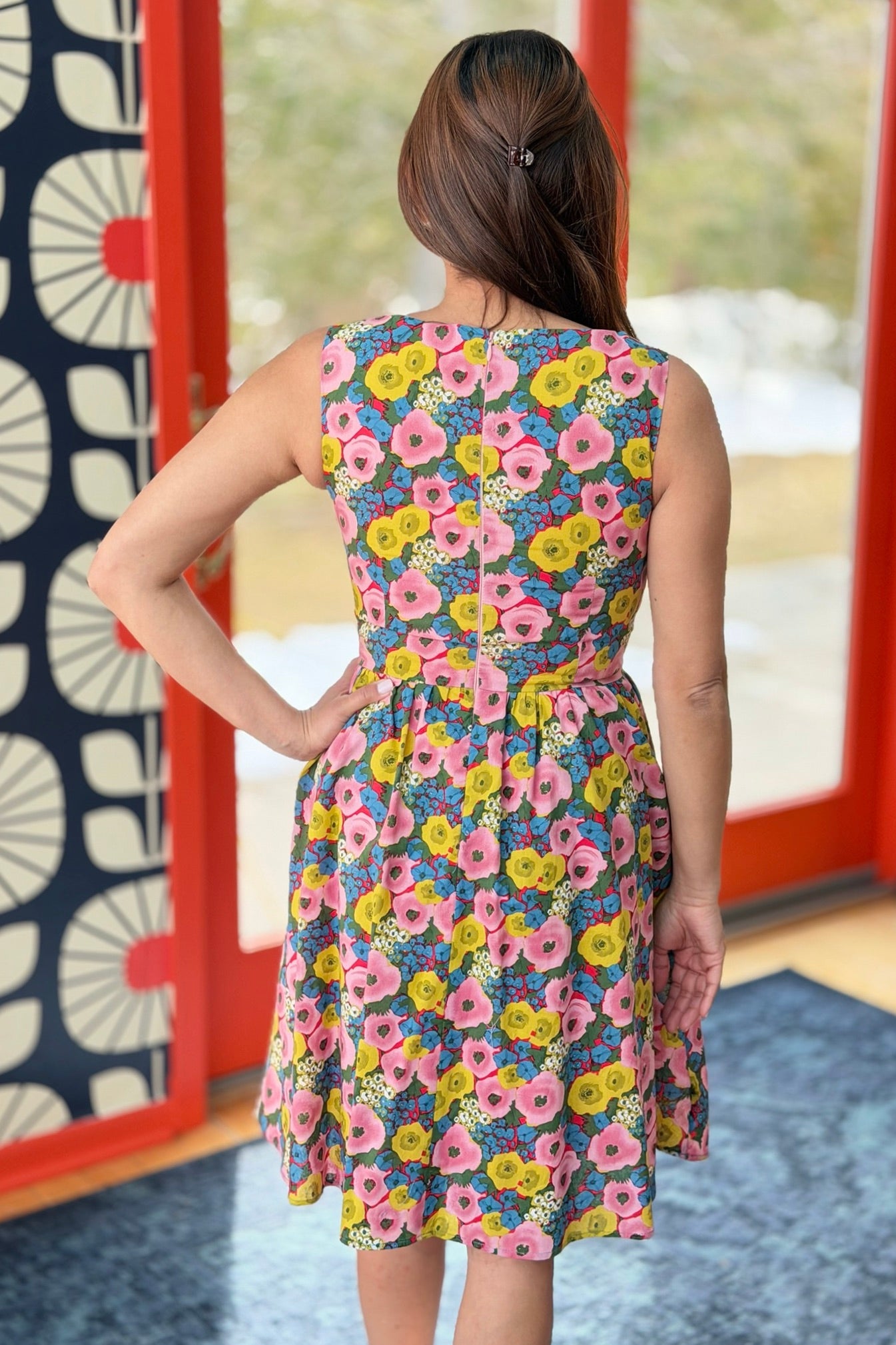 Fit & Flare Floral Dress - Rose