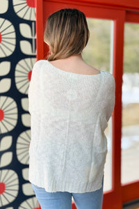 Reverse Seam Loose Sweater - Cream