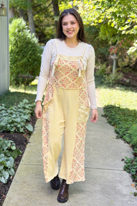 Patchwork Floral Jumpsuit - Butter