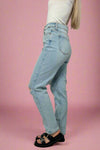 High Rise Mom Jean - Light Wash