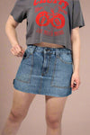 Mid Waisted Mini Skirt - Dark Wash