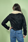 Maverick Shearling Aviator Jacket - Black