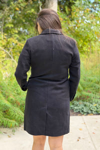 Prestige Wool Statement Coat - Black