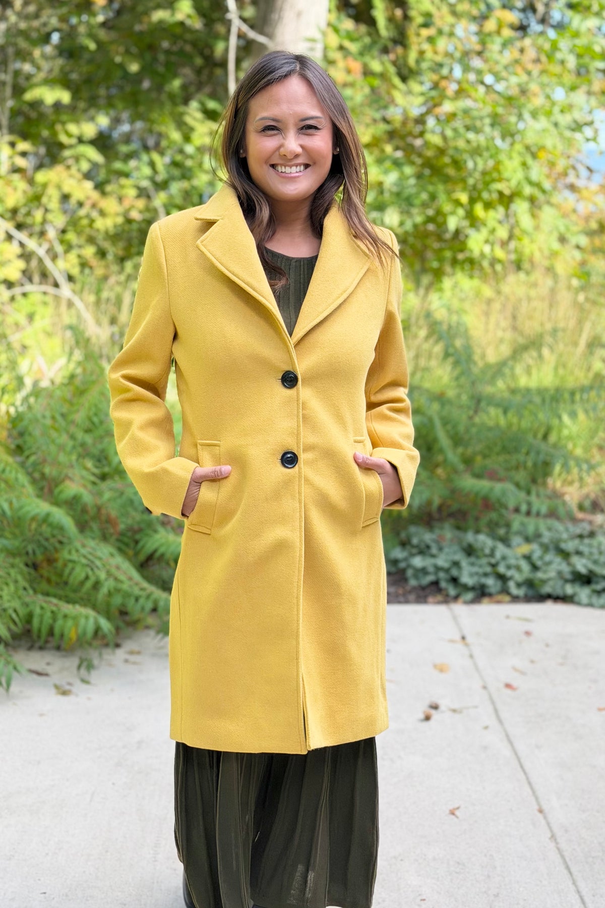 Prestige Wool Statement Coat - Banana