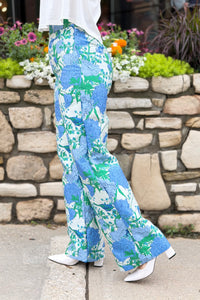 Willa Floral Jacquard Wide Leg Pants