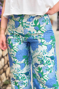 Willa Floral Jacquard Wide Leg Pants