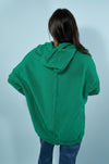 Exposed Seam Hooded Cardigan - Green