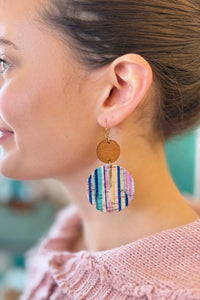 Wood Earrings - Tan