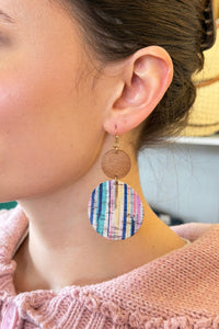 Wood Earrings - Tan