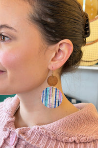 Wood Earrings - Tan