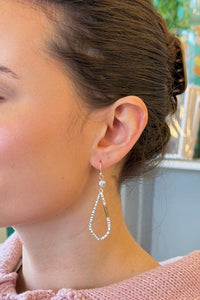 Teardrop Coil Earrings - Silver