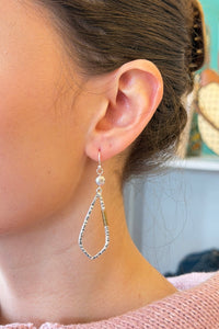 Teardrop Coil Earrings - Silver