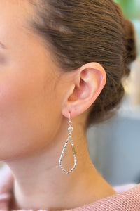 Teardrop Coil Earrings - Silver