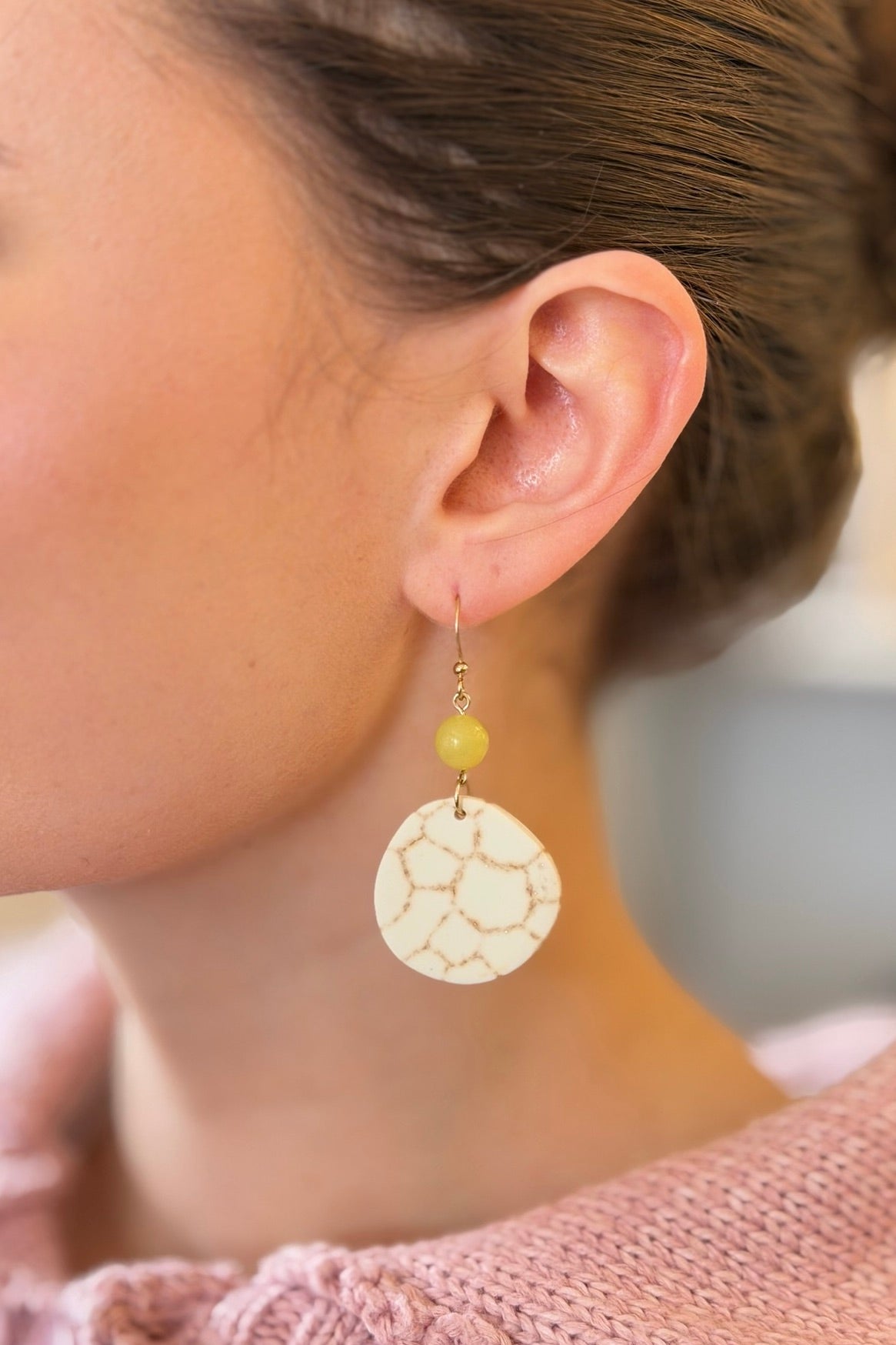 Mosaic Paving Earrings - Round