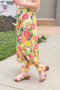 Bradyn Print Skirt - Orange