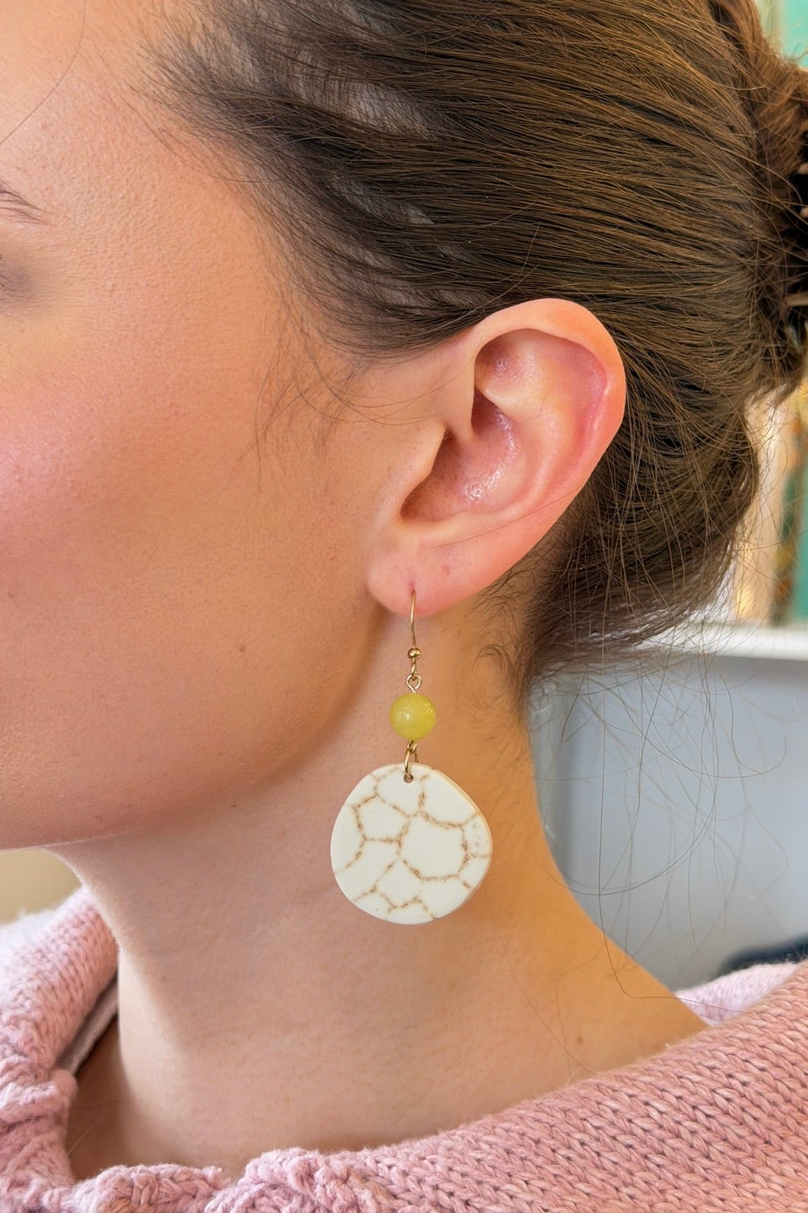 Mosaic Paving Earrings - Round