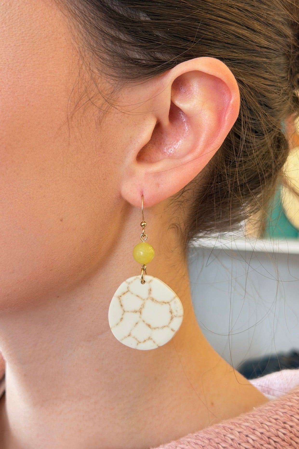 Mosaic Paving Earrings - Round