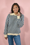 Diamond Balloon Sleeve Sweater