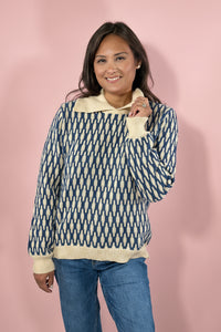 Diamond Balloon Sleeve Sweater