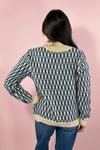Diamond Balloon Sleeve Sweater