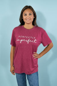 Perfectly Imperfect Tee - Berry
