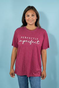 Perfectly Imperfect Tee - Berry
