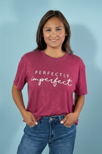 Perfectly Imperfect Tee - Berry