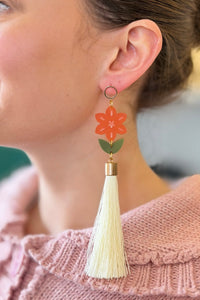 Botanical-Inspired Lightweight Acrylic Earring - Daffodil