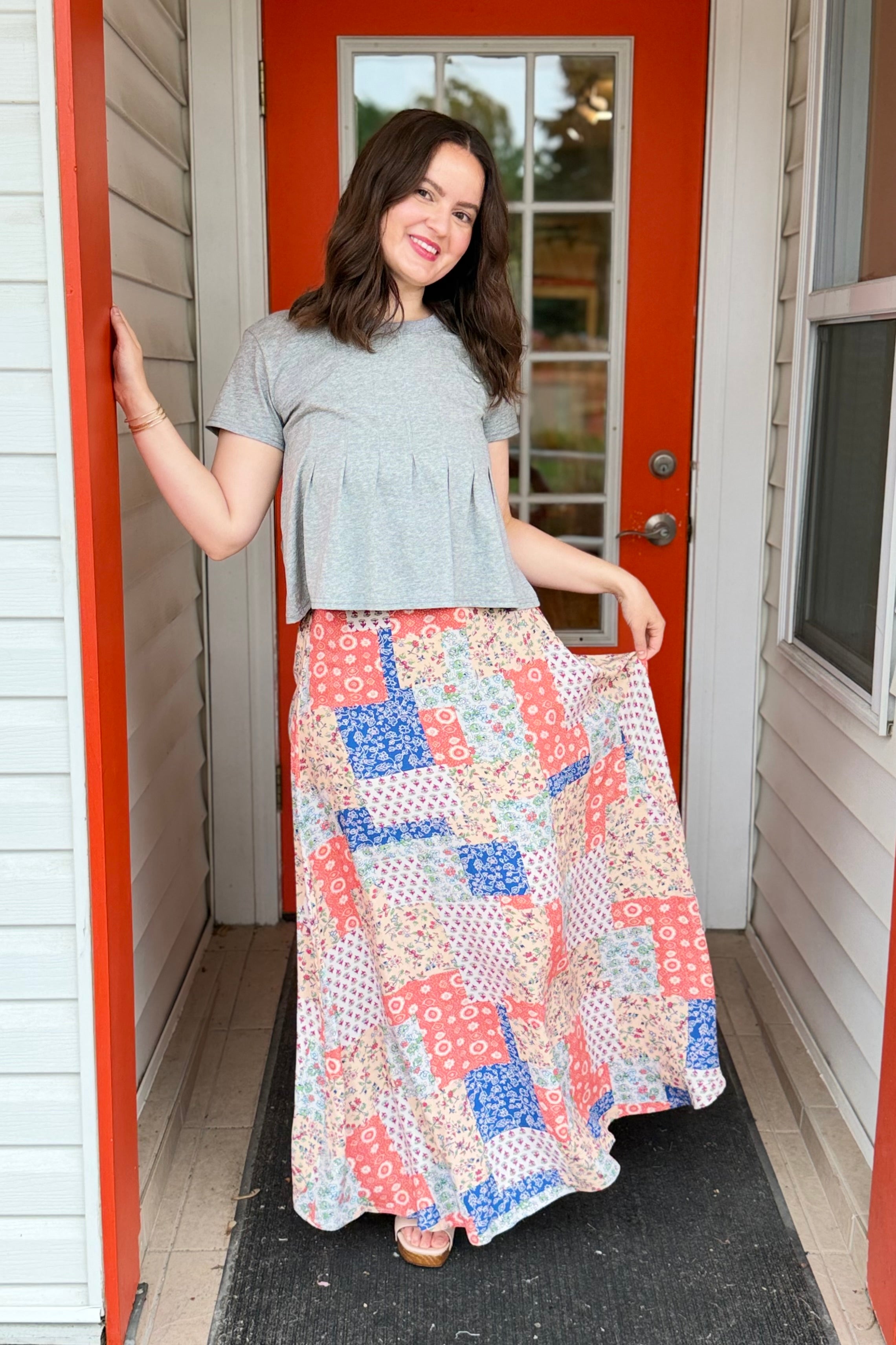 Bradyn Print Skirt - Blue