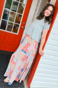 Bradyn Print Skirt - Blue