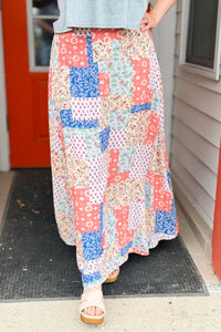 Bradyn Print Skirt - Blue