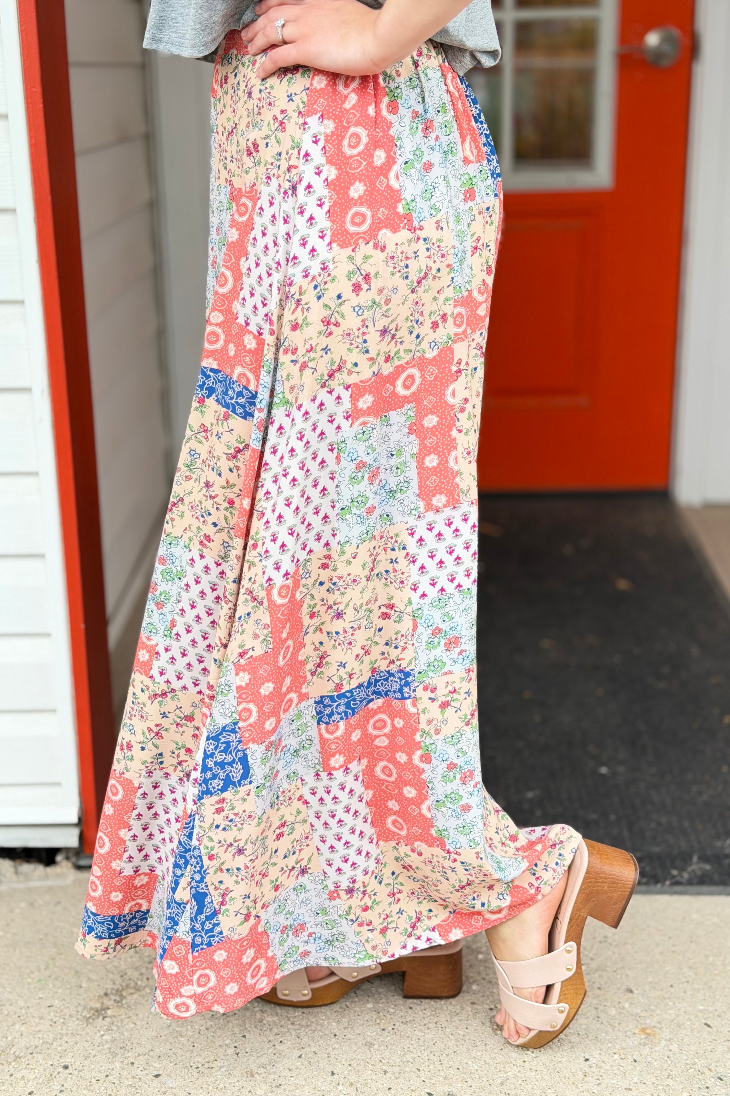 Bradyn Print Skirt - Blue