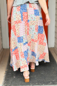Bradyn Print Skirt - Blue