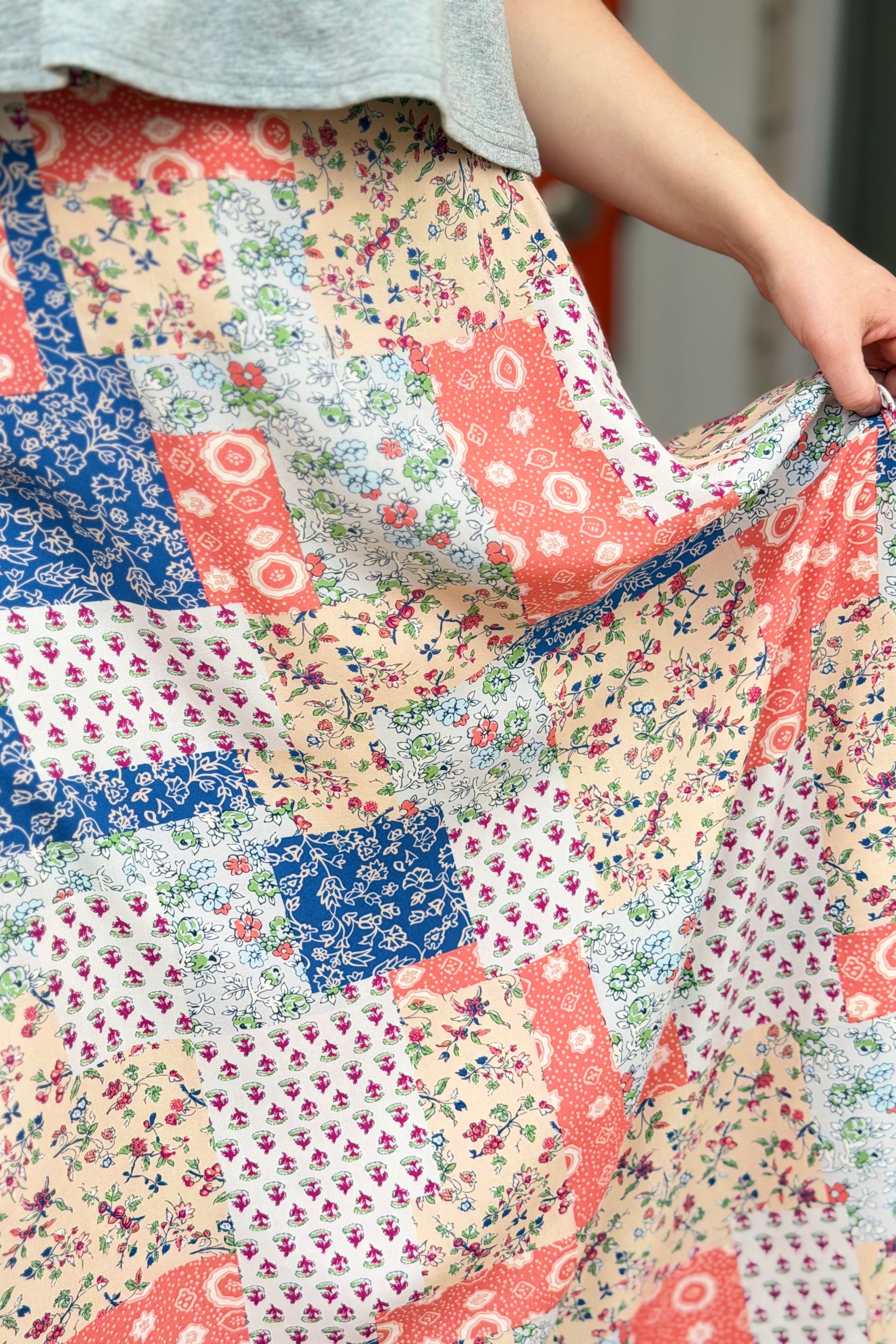 Bradyn Print Skirt - Blue